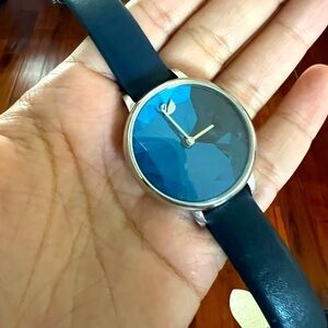 Swarovski blue crystal watch
